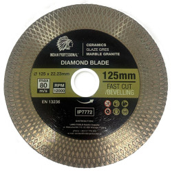IP7772 DIAMANTINIS TARGET 125 mm x 1,9 mm x 22,2 mm FAST CUT INDIAN PROFESSIONAL