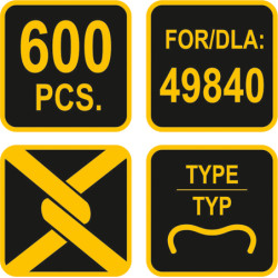 49841 VOREL E tipo sąvaržėlės tinklui tvirtinti 600 vnt.