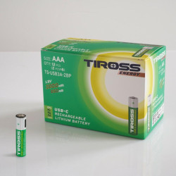 TSUSB3A TIROSS įkraunama baterija R03 AAA 2vnt.