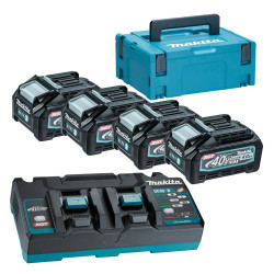 191U28-6 MAKITA 40V XGT maitinimo šaltinio komplektas (BL4040Fx4+DC40RB)