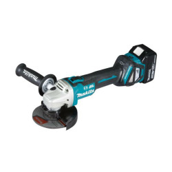 DGA513RTJ MAKITA 18V 125mm 2 x 5,0Ah LI-ION kampinis šlifuoklis REG.OBR. BLDC DĖKLAS MAKPAC DGA513RTJ