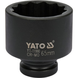 YT-11990 YATO DUAL SOCKET 1" SHORT SURFACE, skirtas stebukių dangteliams 65 mm