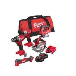 4933492838 MILWAUKEE M18BLCPP5A-502B PowerPack akumuliatorinių įrankių rinkinys su baterijomis ir įkrovikliu