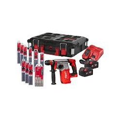 4933498243 MILWAUKEE M18BLHX100P-502P Akumuliatorinis perforatorius SDS-Plus 2.3J su priedais