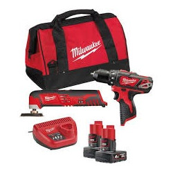 4933441250 MILWAUKEE M12 BPP2D-402B AKUMULIATORINIŲ ĮRANKIŲ KOMPLEKTAS 2X4AH