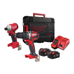 4933492846 MILWAUKEE M18 BLPP2B3-502XEU ĮRANKIŲ RINKINYS (M18 BLDD2 + M18 BLIDR, 2 X 5.0 AH)