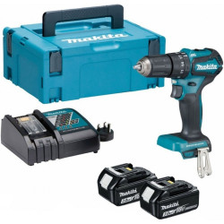 DHP485RAJ MAKITA 18V smūginis gręžtuvas DHP485RAJ 50/27Nm 2x2.0Ah BL