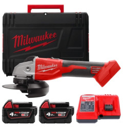 4933492644 MILWAUKEE BEŠEPETĖLIS KAMPINIS ŠLIFUOKLIS M18 BLSAG125X-402X (125 MM, 2 X 4.0 AH)