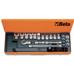 BE671N/C20 BETA DINAMOMETRINIS VERŽLIARAKTIS ""CLICK"" 668N/20 SU PRIEDAIS, 23 VNT.," METALINĖJE DĖŽUTĖJE, MODELIS 671N/C20