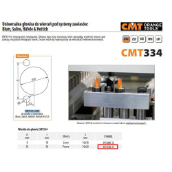 393.350.11 CMT PUSH DRILL HW D 35 L 38.5 Z2+2 S 10x20 RH.