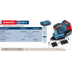 06019D0201 BOSCH.ORBITINIS ŠLIFUOKLIS. GSS 18 V-10 3xBASE 2x5.0Ah LB...