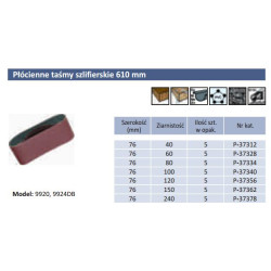 P-51194 Juostos 76 x 610mm gr.150 25vnt 9920, 9924DB