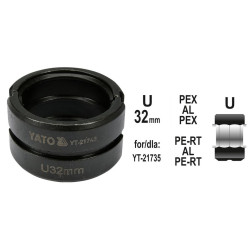 YT-21743 YATO ATSARGINĖS "PEX-AL-PEX" VAMZDŽIŲ SPAUSTUVO YT-21735 U TIPO 32 MM MATRICOS