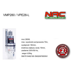 VPE28-L NAC DIAFRAGMINIS SIURBLYS 280W VPE28-L