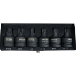 YT-10653 YATO SMŪGIŲ RINKINYS. IMPACT SET. TORX/SPLINE