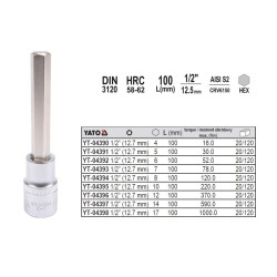 YT-04390 YATO ŠEŠIABRIAUNIS/ŠEŠIABRIAUNIS 1/2" VERŽLIARAKTIS  4x100 mm