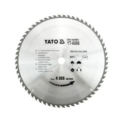 YT-6086 YATO VISUOMENINIAI ĮRANKIAI 400x30 mm 60 dantų pjūklo diskas 6086