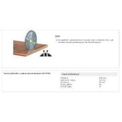 500648 FT.PIŁA TARCZ. HW 230x2,5x30 W48 %%%