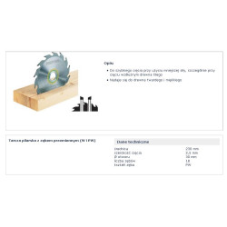 500646 FT.SAW BLADE. HW 230x2,5x30 PW18 ...