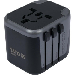 YT-81301 YATO UNIVERSAL TRAVEL ADAPTER 2 x USB 12W