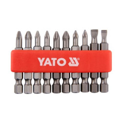 YT-0483 YATO PLUGS / BITS rinkinys 50mm 10vnt. MIŠINYS PLOKŠČIAS/PH/PZ 0483