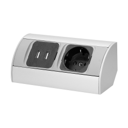 OR-AE-1310(GS) ORNO BURNITŪROS ĮRENGINYS 230V + 2xUSB SCHUKO