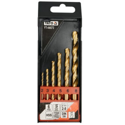 YT-44673 YATO HSS-TiN METAL DRILLS SET 6vnt. 2-8mm