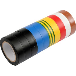 75012 VOREL PVC izoliacinė juosta 15/10 MIX/10vnt.