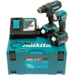 DLX2497J MAKITA. ZES. COMBO DML815 + DHP482 + 2xBL1830 + DC18RC + Makpac3