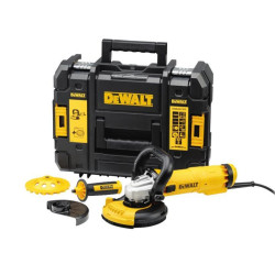 DWE4217KT-QS DEWALT SZLIFIERKA KĄTOWA 1200W 125mm WALIZKA TASTAK + OSŁONA DWE46150 + TARCZA DIAMENTOWA DWE4217KT