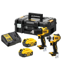 DCK2061P2T-QW DEWALT ZESTAW COMBO 18V WKRĘTARKA DCD708 + ZAKRĘTARKA DCD809 2x5,0Ah TSTAK DCK2061P2T