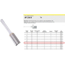 295532 HF 100 B /6mm/532 cilindrinis velenas FI 6x18mm, kotas 6mm, ZYAS TIPAS