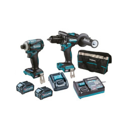 DK0114G201 MAKITA KOMBINAVIMO RINKINYS 40Vmax XGT (TD001G+HP001G) 2x4.0Ah +ADP010 +Krepšys