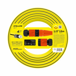 10-590 C.GARDEN HOSE. Geltonos spalvos 1/2" 15 m+ GALŲ