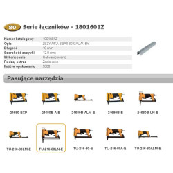 1801601Z BOSTITCH sąvaržėlės 80 16 mm 5M 12,8 mm pločio