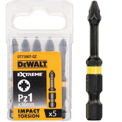 DT7390T-QZ DEWALT KOŃCÓWKA UDAROWA PZ1x50 5szt. EXTREME IMPACT TORSION