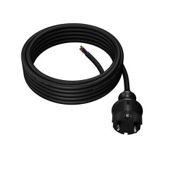 AW24825 AW kabelis su kištuku 3 m 2x1,5 BLACK H05VV-F