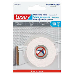 77742-00002-00 TESA POWERBOND TWIST 1,5 m x 19 mm tapetams ir tinkui