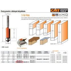 706.095.11 CMT FREZA HM I 25,4 D 9,5 S 6 DUGNO GUOLIS. TIESUS SU APATINIU GUOLIU.