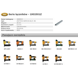 1902501Z BOSTITCH sąvaržėlės 90 25 mm 4 m pločio 5,6 mm