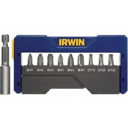 1868197 IRWIN TORKS TOPS RINKINYS, 10 dalių + RANKENĖ, *....MIX TORX