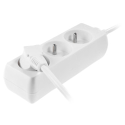 AW24621 AWTOOLS WHITE 3 - SOCKET 3,0 m buitinis ilgintuvas su įžeminimo gnybtu