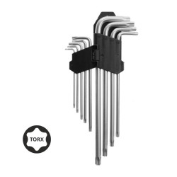 AW35006 AWTOOLS ILGIEJI TORX VERŽLIARAKČIAI / T10-T50 / 9 VNT.