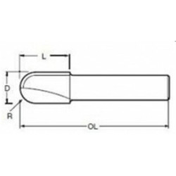 P-78972 MAKITA Tranšėjų frezos U 8mm R 8 16x18mm