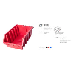 ERG5CZEPG001 PATROL ERGOBOX 5 RED, 330 x 500 x 180 mm