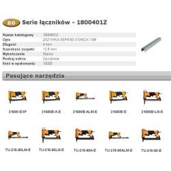 1800401Z BOSTITCH sąvaržos 80 4mm 10M ... 12,8 mm pločio
