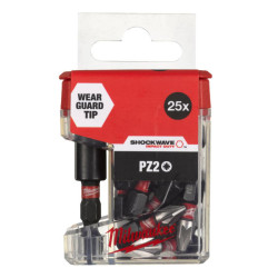 4932479857 MILWAUKEE END PZ2 x 25mm/25vnt. ShW + MAGNETINĖ RANKENĖ 60mm