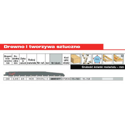 48001077 MILVOKIO BUKAS. 240/5,5 mm HCS /3vnt (3) TREE.