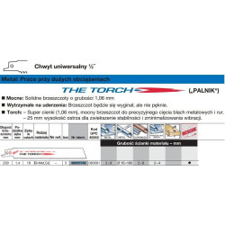 48005788 MILVOKIO BURR. 230/1,4 mm TORCH BIM/5vnt (THIN) METAL .02.06