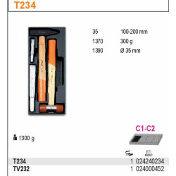 2424-T234 BETA ĮRANKIŲ RINKINYS 4 vnt. su plastikine rankena